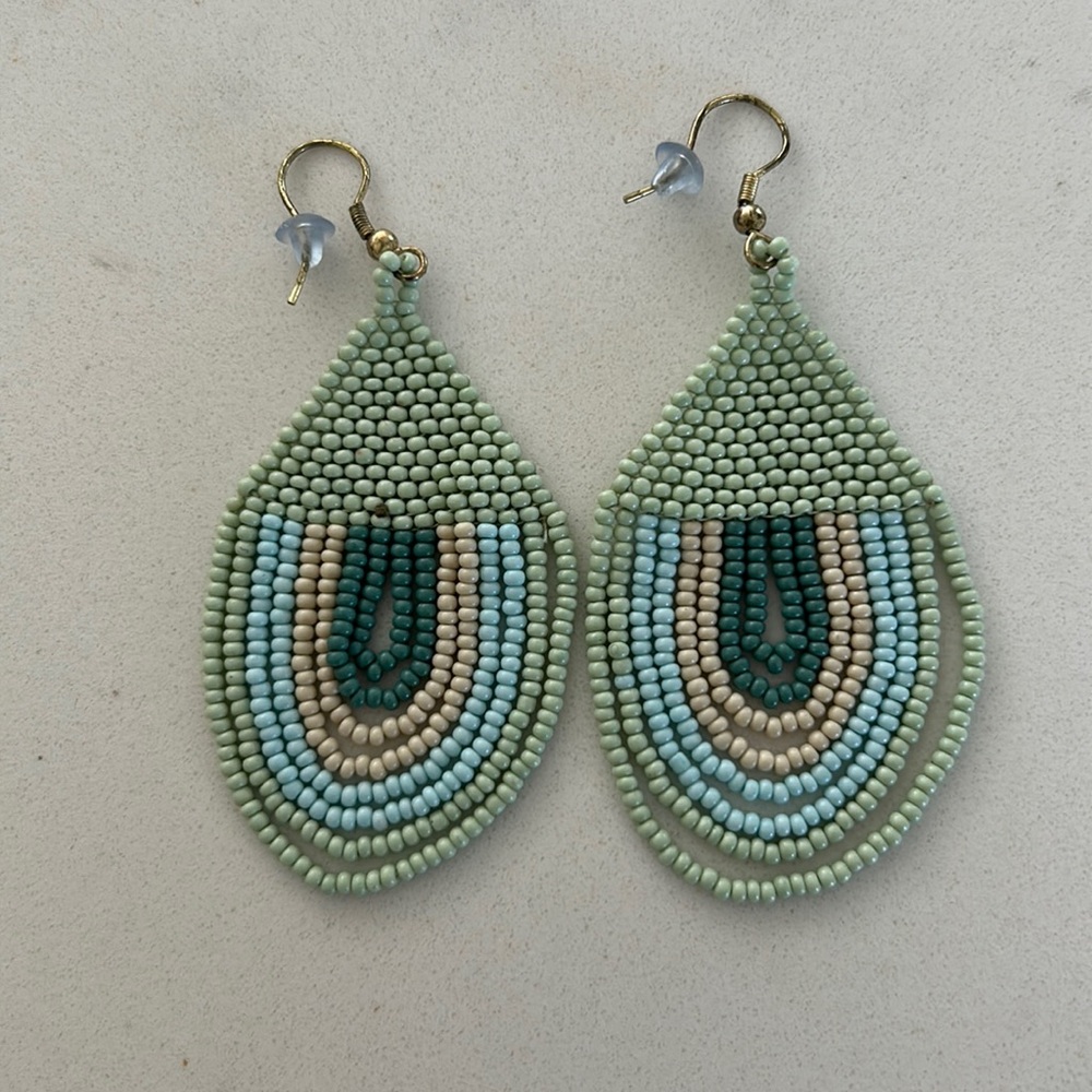 Ink + Alloy Beaded Bohemian Statement Earrings